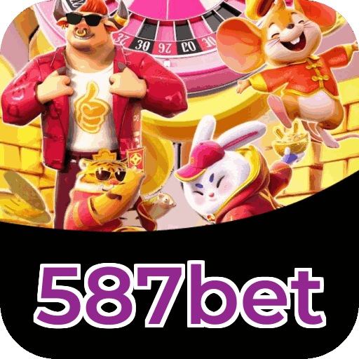Interface do aplicativo 587bet mostrando jogos disponíveis no iOS e Android